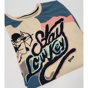 Black Keys Tee Shirt XL Collector T-Shirt Stay Low Key Camo Flock Velvet Salmon